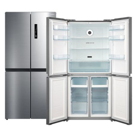 Холодильник БИРЮСА CD 466 I, трехкамерный, нержавеющая сталь