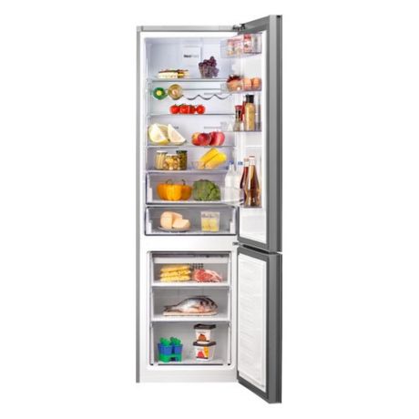 Холодильник BEKO RCNK400E20ZGB, двухкамерный, зеркальный/черный