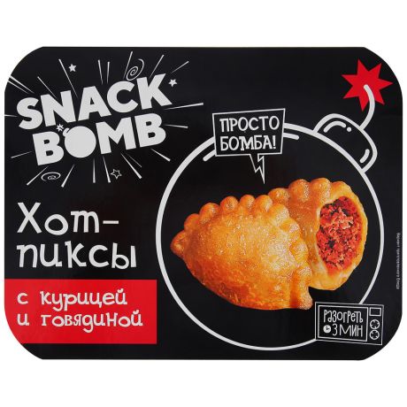 Хотпиксы Snack Bomb жареные с курицей и говядиной замороженный 300 г