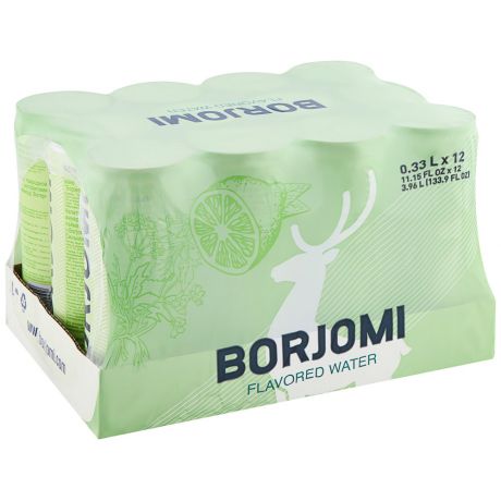 Напиток Borjomi Flavored Water Лайм-Кориандр без сахара 330 мл 12 штук