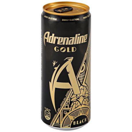 Энергетический напиток Adrenaline Gold Черное золото 330 мл