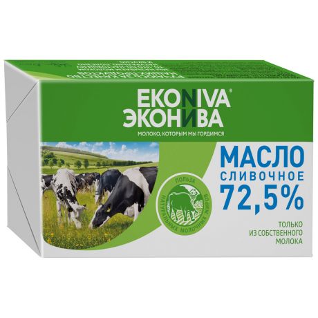 Масло ЭкоНива сливочное 72.5% 350 г