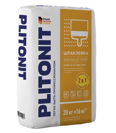 Шпаклевка полимерная Plitonit ФинишСлой для сухих помещений 20 кг