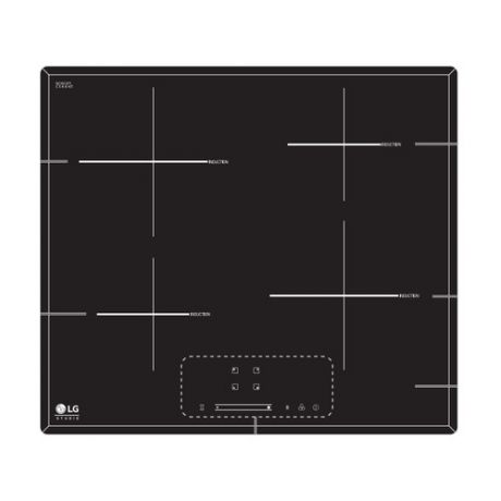 Индукционная варочная панель LG HU642PH, индукционная, независимая, черный