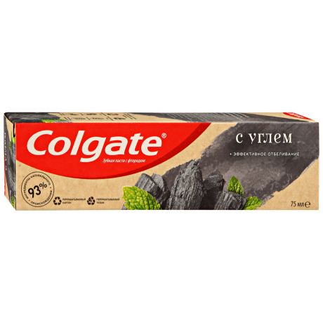 Зубная паста Colgate Naturals Эффективное отбеливание с углем с натуральными ингредиентами 75 мл