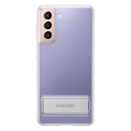 Чехол (клип-кейс) SAMSUNG Clear Standing Cover, для Samsung Galaxy S21, прозрачный [ef-jg991ctegru]