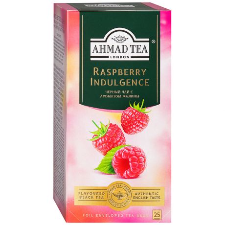 Чай Ahmad Tea Малиновое лакомство черный 25 пакетиков по 1.5 г