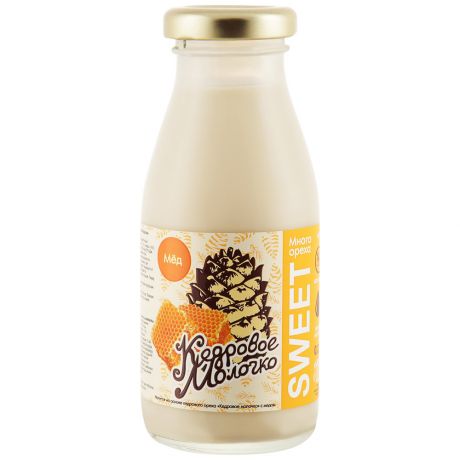 Напиток Sava Кедровое молочко с мёдом безалкогольный из ядра кедрового ореха 200 мл