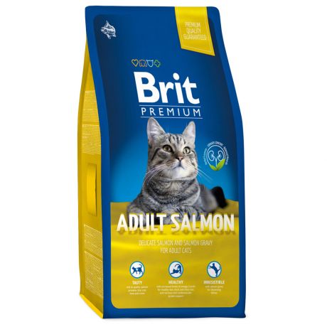 Корм сухой Brit Premium в соусе с лососем для кошек 8 кг