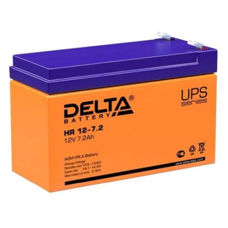 Аккумуляторная батарея для ИБП DELTA HR 12-7.2 12В, 7.2Ач