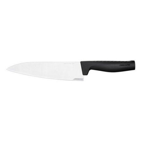 Нож кухонный Fiskars Hard Edge (1051747) стальной разделочный лезв.200мм прямая заточка черный