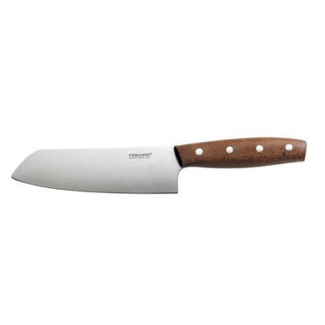 Нож кухонный Fiskars Norr (1016474) стальной сантоку лезв.160мм прямая заточка коричневый