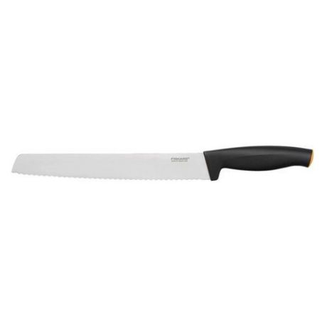 Нож Fiskars 1014210 стальной для хлеба лезв.230мм серрейт. заточка черный