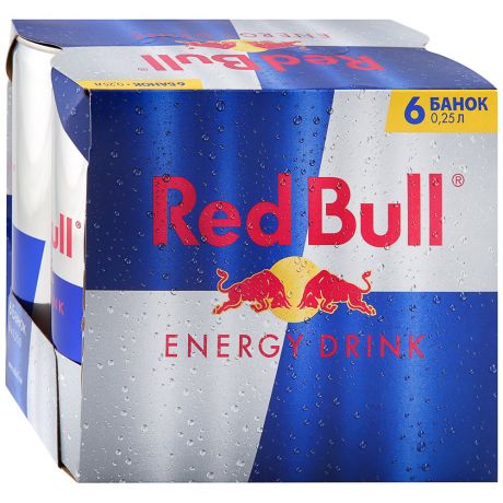 Энергетический напиток Red Bull 6 штук по 0.25 л