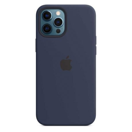 Чехол (клип-кейс) APPLE Silicone Case with MagSafe, для Apple iPhone 12 Pro Max, темный ультрамарин [mhld3ze/a]