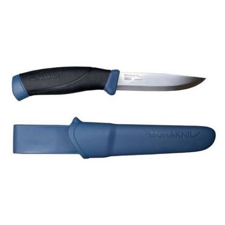 Нож Morakniv Companion Navy Blue (13164) стальной универсальный лезв.103мм прямая заточка синий/черн