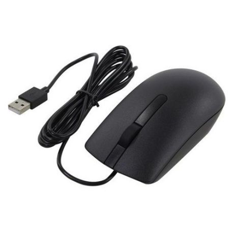 Мышь DELL MS116, оптическая, проводная, USB, черный [570-aais]