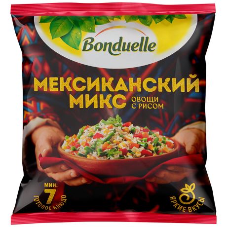 Смесь овощная Bonduelle Мексиканский микс с рисом для жарки замороженная 400 г