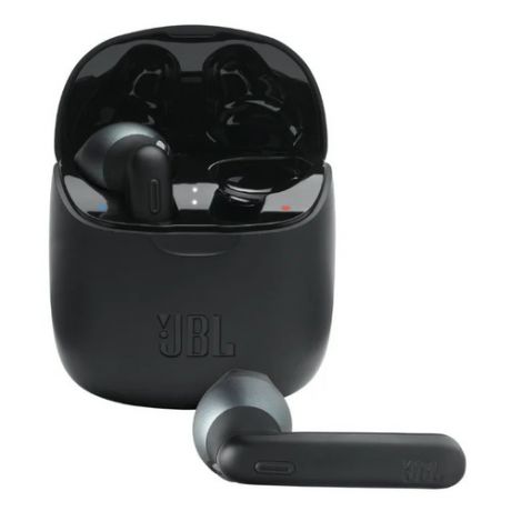 Гарнитура JBL T225 TWS, Bluetooth, вкладыши, черный [jblt225twsblk]