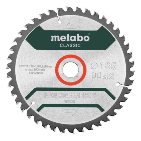 Отрезной диск METABO PRECISION CUT WOOD — CLASSIC, по дереву, 165мм, 1.2мм, 20мм, 1шт [628026000]