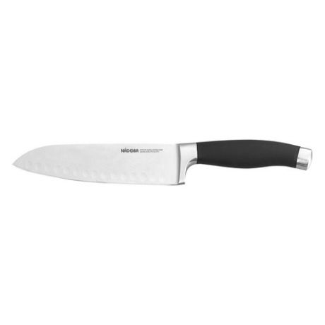 Нож кухонный Nadoba Rut 722712 стальной сантоку лезв.17.5мм прямая заточка черный/серебристый карт.к