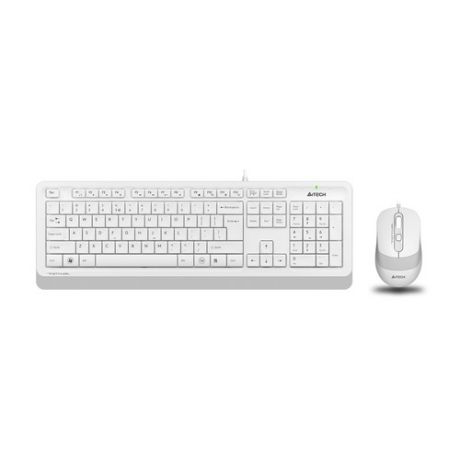 Комплект (клавиатура+мышь) A4TECH Fstyler F1010, USB, проводной, белый [f1010 white]