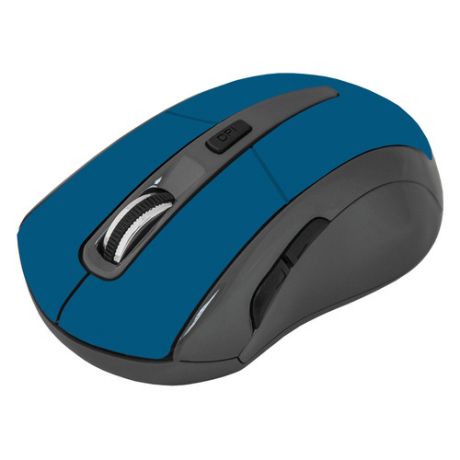 Мышь DEFENDER Accura MM-965, оптическая, беспроводная, USB, голубой и серый [52967]