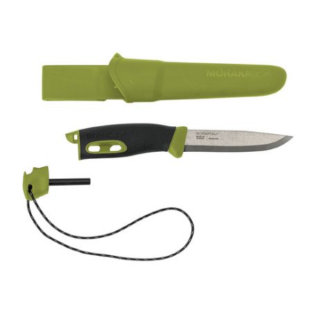 Нож Morakniv Companion Spark (13570) стальной лезв.104мм черный/зеленый