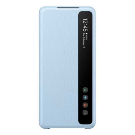 Чехол (флип-кейс) SAMSUNG Smart Clear View Cover, для Samsung Galaxy S20+, голубой [ef-zg985clegru]