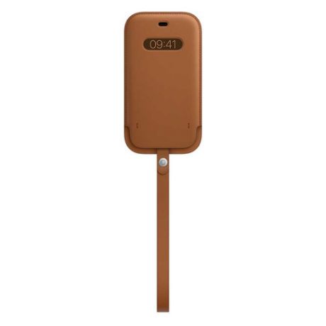 Чехол (футляр) APPLE Leather Sleeve with MagSafe, для Apple iPhone 12/12 Pro, золотисто-коричневый [mhyc3ze/a]