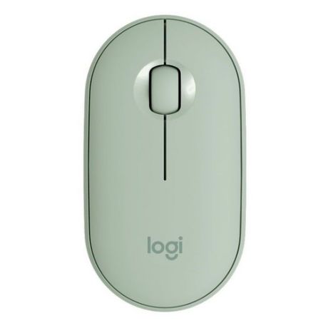 Мышь LOGITECH Pebble M350, оптическая, беспроводная, USB, зеленый [910-005720]