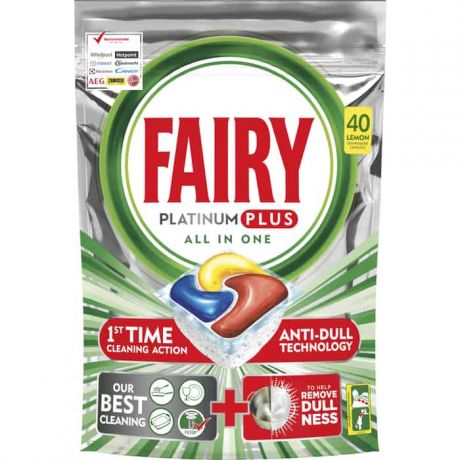 Капсулы для посудомоечной машины Fairy Platinum Plus All in One, лимон