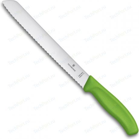Нож для хлеба 21 см Victorinox зеленый (6.8636.21L4B)