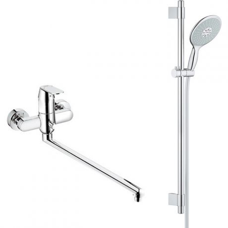 Смеситель для ванны Grohe Eurosmart Cosmopolitan с душевым гарнитуром, хром (32847000, 27750000)