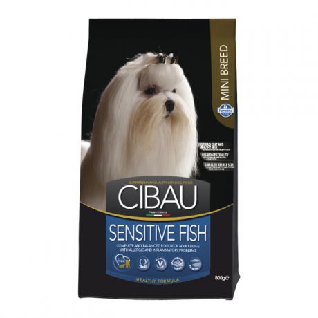 Сухой корм Farmina CIBAU Sensitive Fish Mini Breed с рыбой для взрослых собак мелких пород 800г