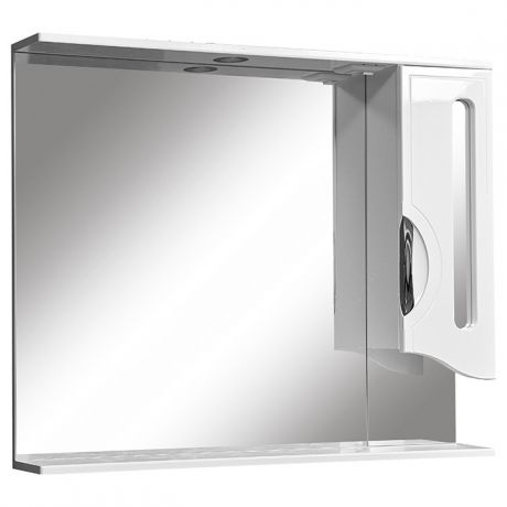 Зеркало-шкаф Stella Polar Сильва 100 с подсветкой, белое (SP-00000207)
