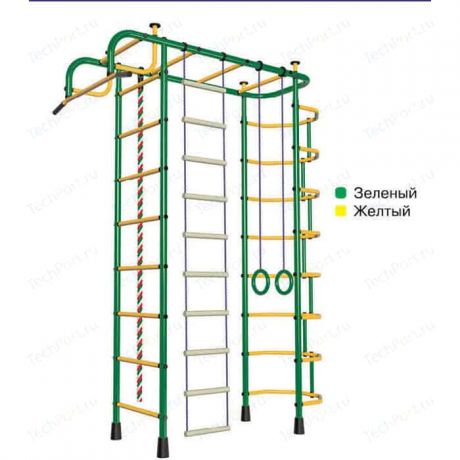 Детский спортивный комплекс Пионер 2М зелёно/жёлтый