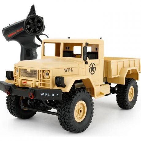 Радиоуправляемый краулер WPL Military Truck 4WD RTR масштаб 1:16 2.4G - WPLB-14R-Yellow