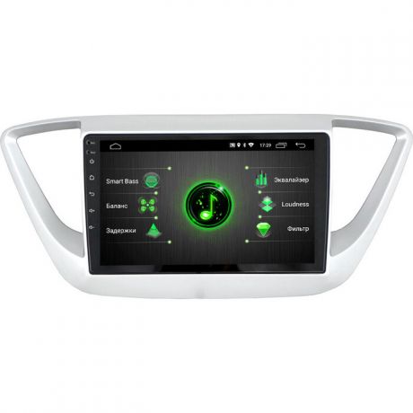 Автомагнитола Incar Hyundai Solaris 16+ (DTA-2402) Android 10/1024*600, BT, IPS, wi-fi, 9", DSP