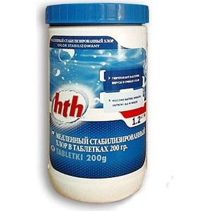 Медленный стабилизированный хлор HTH C800501H2, в таблетках по 200 гр, 1,2 кг