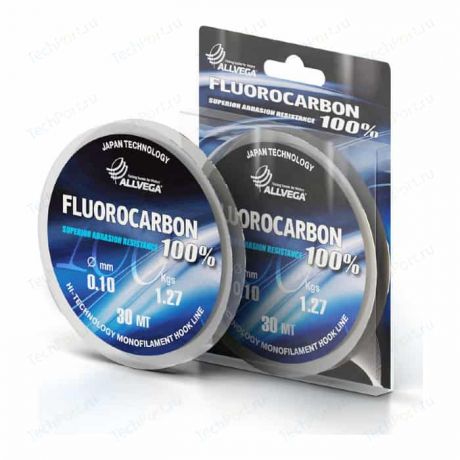 Леска рыболовная Allvega FX Fluorocarbon 100% 30м 0.10мм (1,27кг)