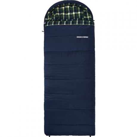 Спальный мешок TREK PLANET Chelsea XL Comfort, широкий с фланелью, правая молния, цвет- черный 70395-R