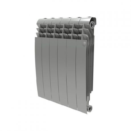 Радиатор отопления ROYAL Thermo BiLiner 500 биметаллический, 6 секций, silver satin (RTBSS50006)