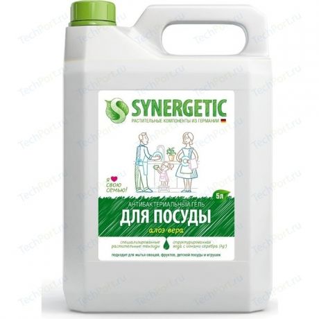 Средство для мытья посуды Synergetic АЛОЭ, концентрированное , 5 л