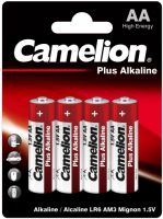 Батарейки Camelion Plus Alkaline AA (LR6) BL-4, 4 шт.