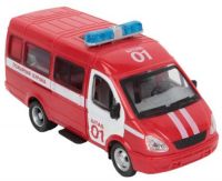Инерционная машинка Playsmart Автопарк: ГАЗ-3221 пожарная, 23 см (Р40526)