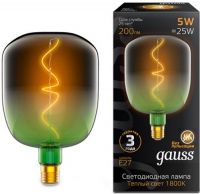 Светодиодная лампа Gauss Filament V140 5W 200lm 1800К Е27 Green-Clear Flex (1009802105)