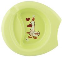 Тарелка детская Chicco Easy Feeding, 6+, зеленая (340728180) (00016001200000)