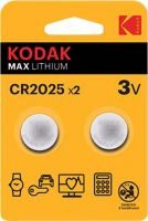 Батарейки Kodak литиевые CR2025-2BL, 2 шт (30417670)