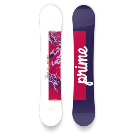 Сноуборд Prime snowboards Simple (20-21) белый/розовый/фиолетовый 140